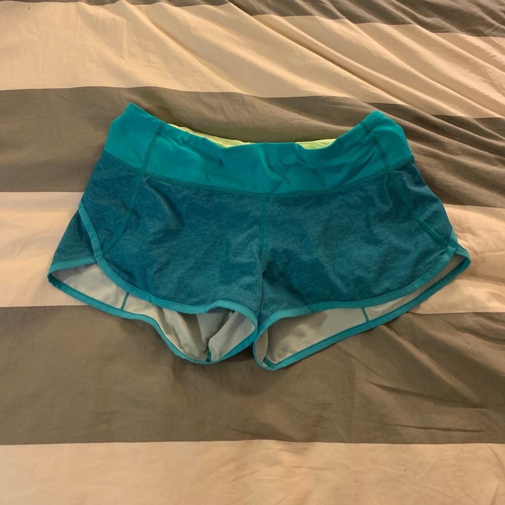 lululemon Speed Shorts Teal 6